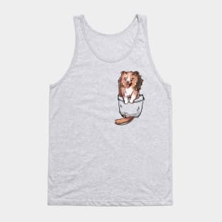 Pocket Cute Sheltie Dog Tank Top